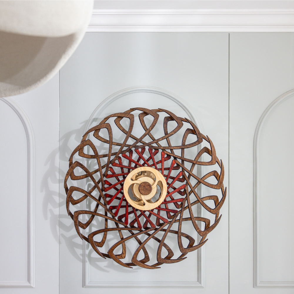 Brown wall art in living room