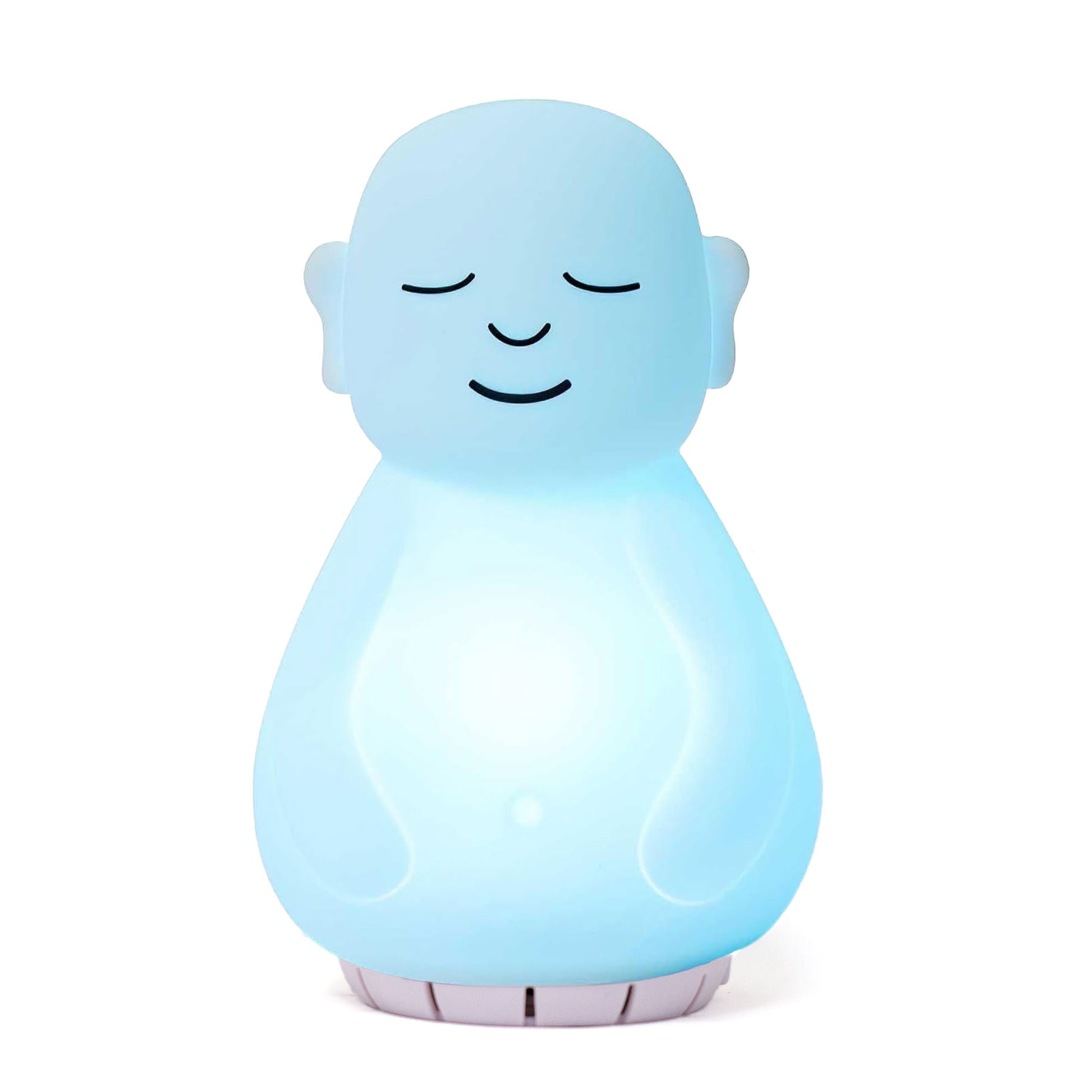 Buddha breathing lamp glowing blue