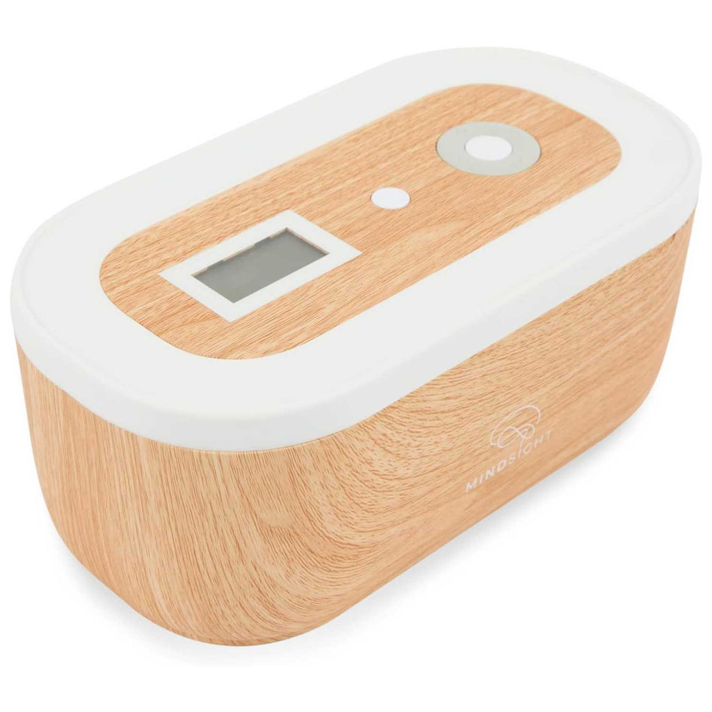 Mindsight timed lock box with a wooden aesthetic, combining style with functionality for distraction-free study sessions