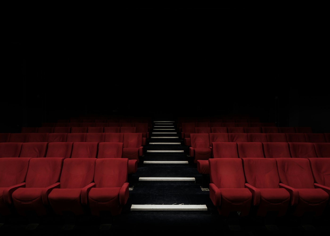 Rows of cinema seats